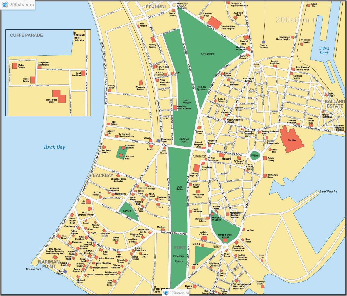 Plan des rues de Mumbai - Bombay